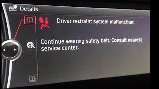 Passenger Restraint System Malfunction  BMW [upl. by Layod239]