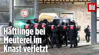 Gefängnismeuterei Polizei stürmt Knast in Thüringen  JVA Untermaßfeld [upl. by Sabanrab596]